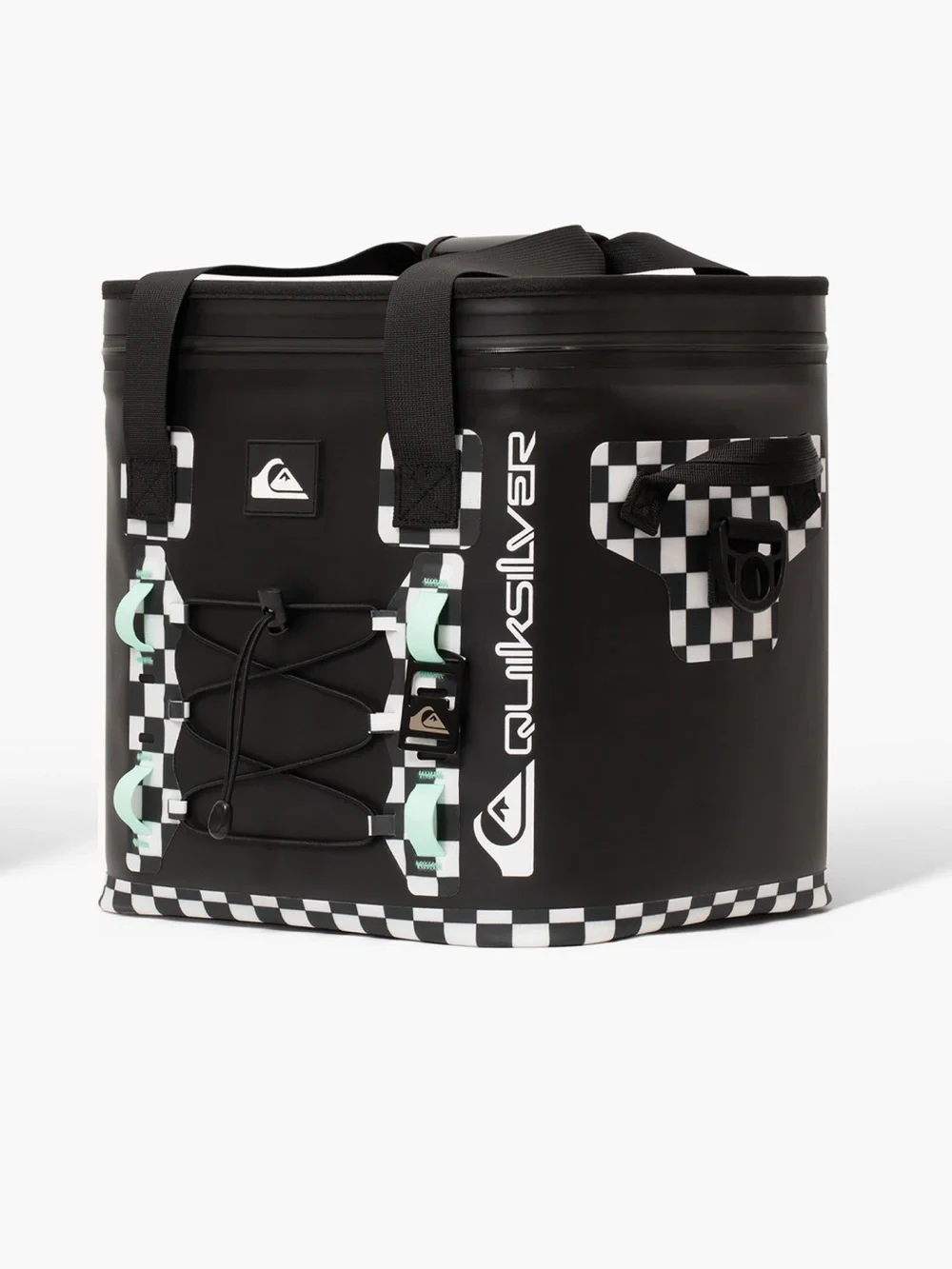 Quiksilver Black Duffel Cooler Bag with Checker Accent